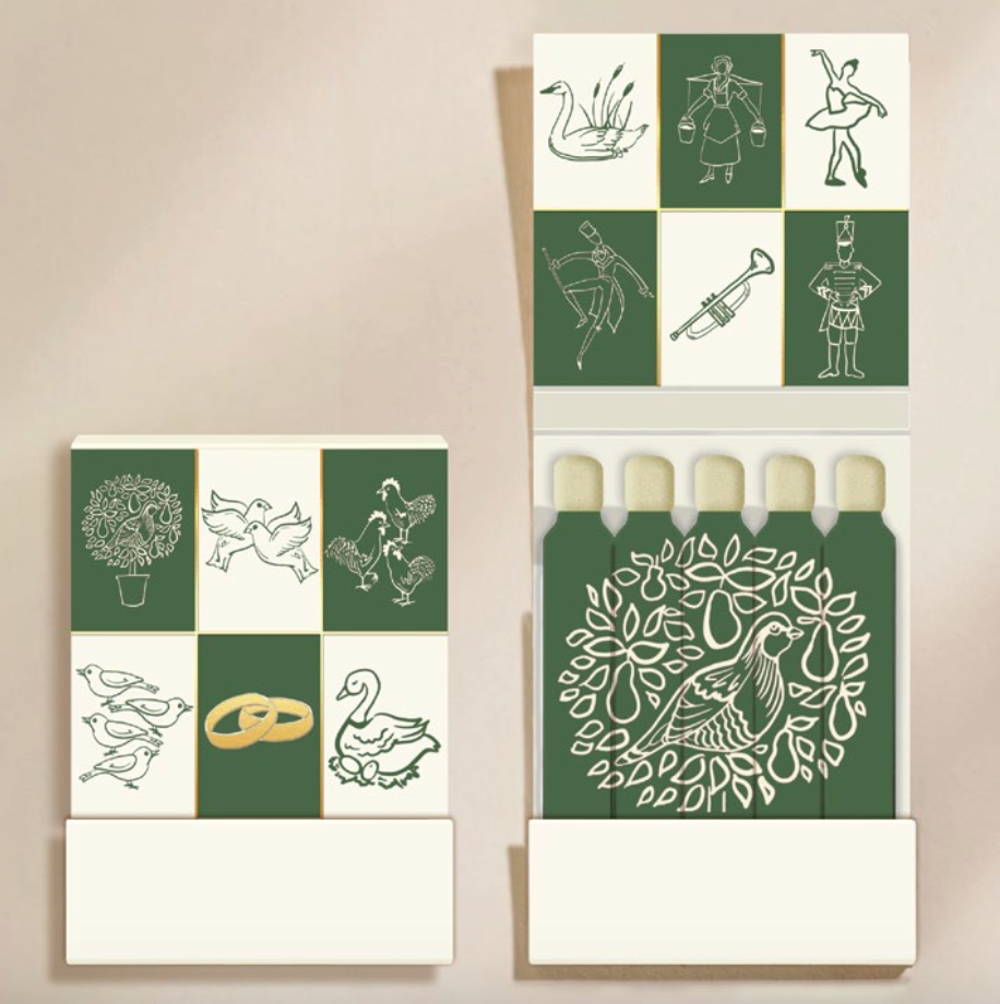 12 Days of Christmas Matchbok