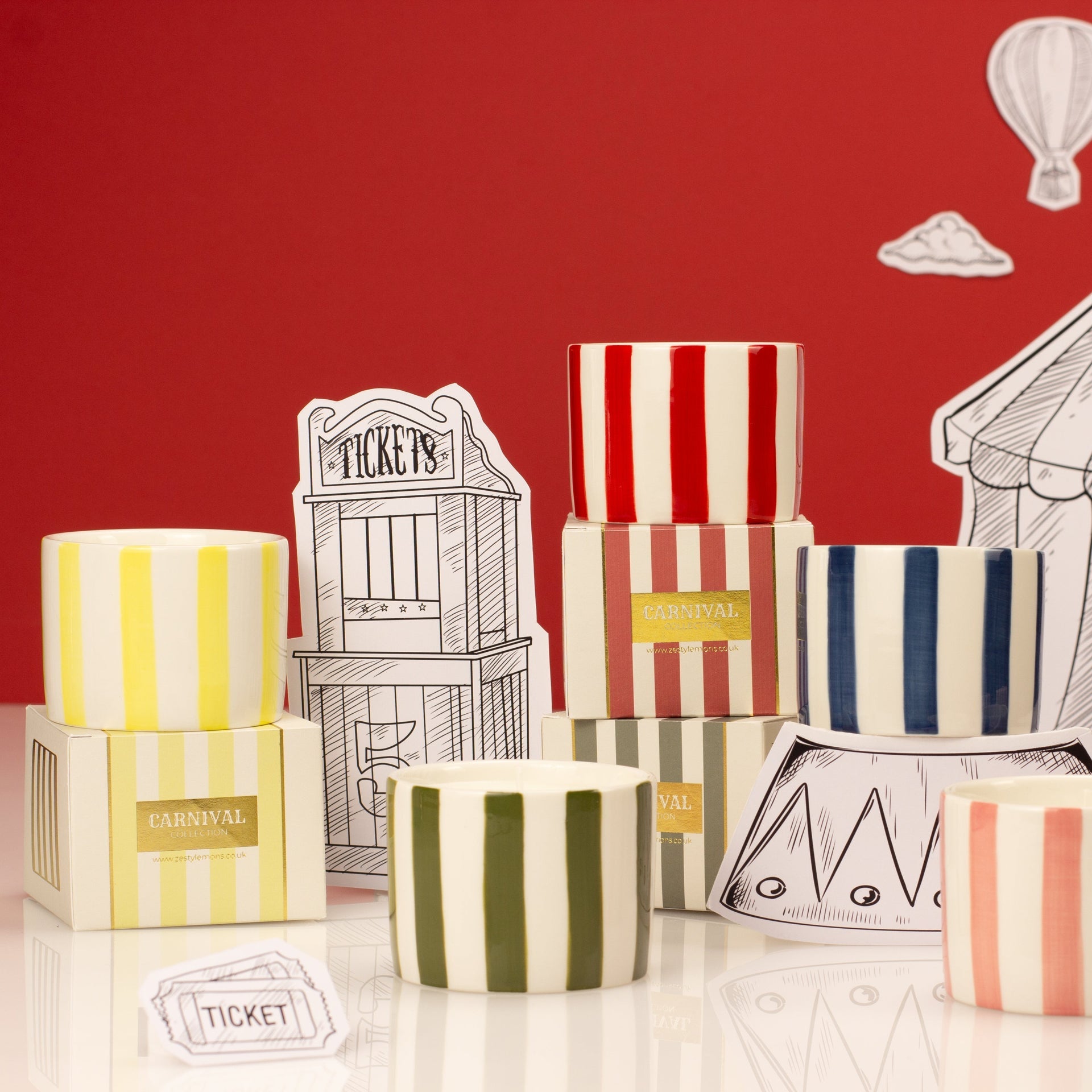 Carnival: Fortune Teller Yellow Votive Candle - Amber & Bergamot