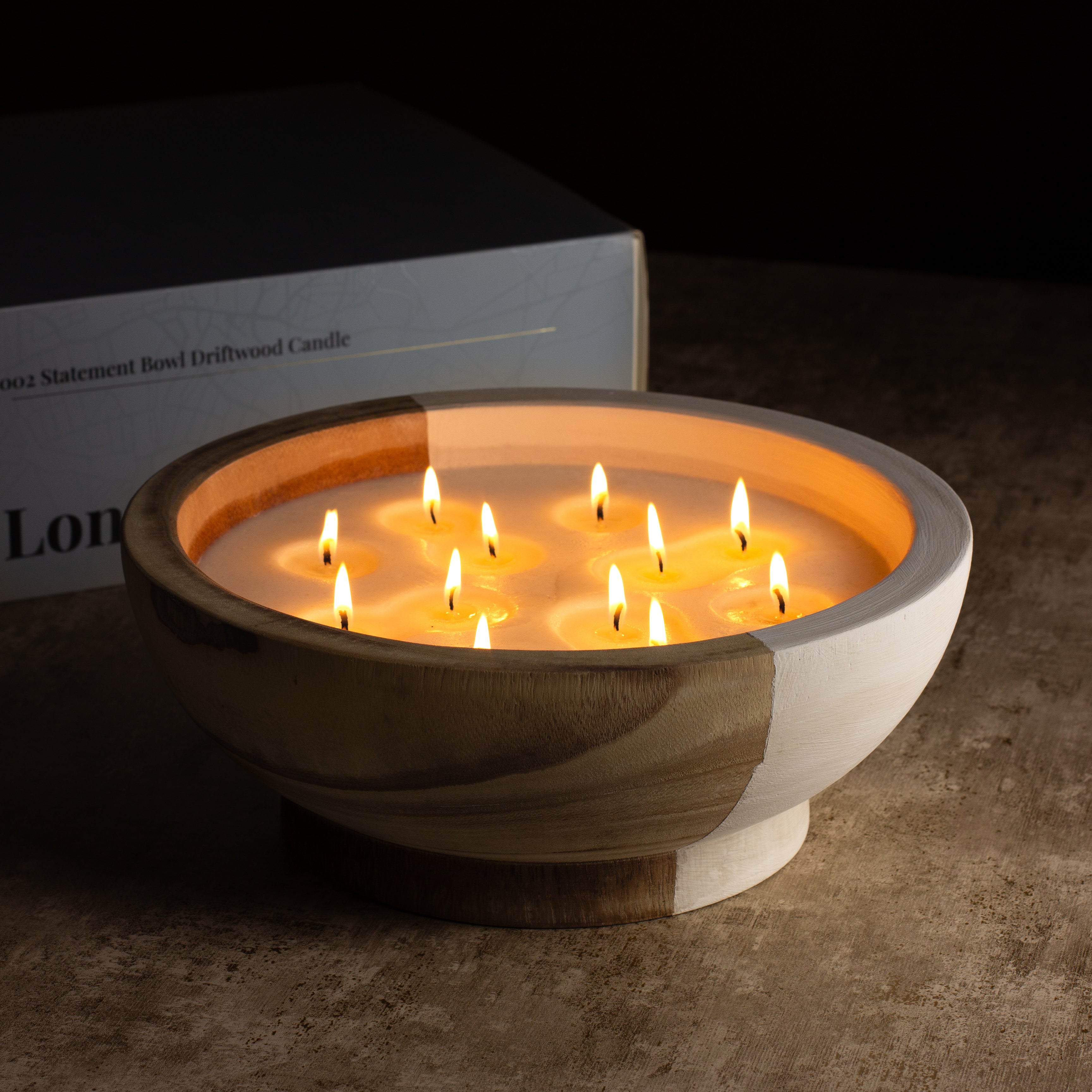 London Collective: Large Bowl Driftwood Candle - Sandalwood & Musk