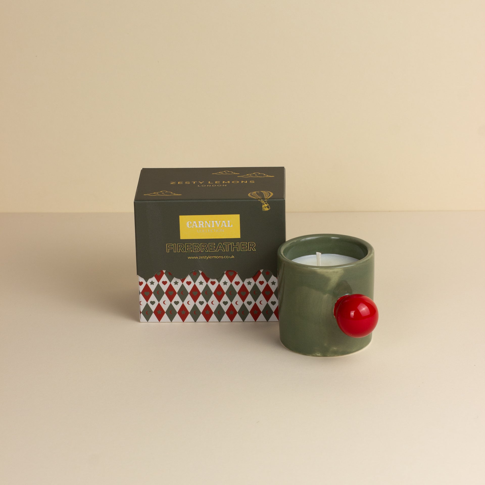 Carnival Carousel Cup Candle - Olive Firebreather