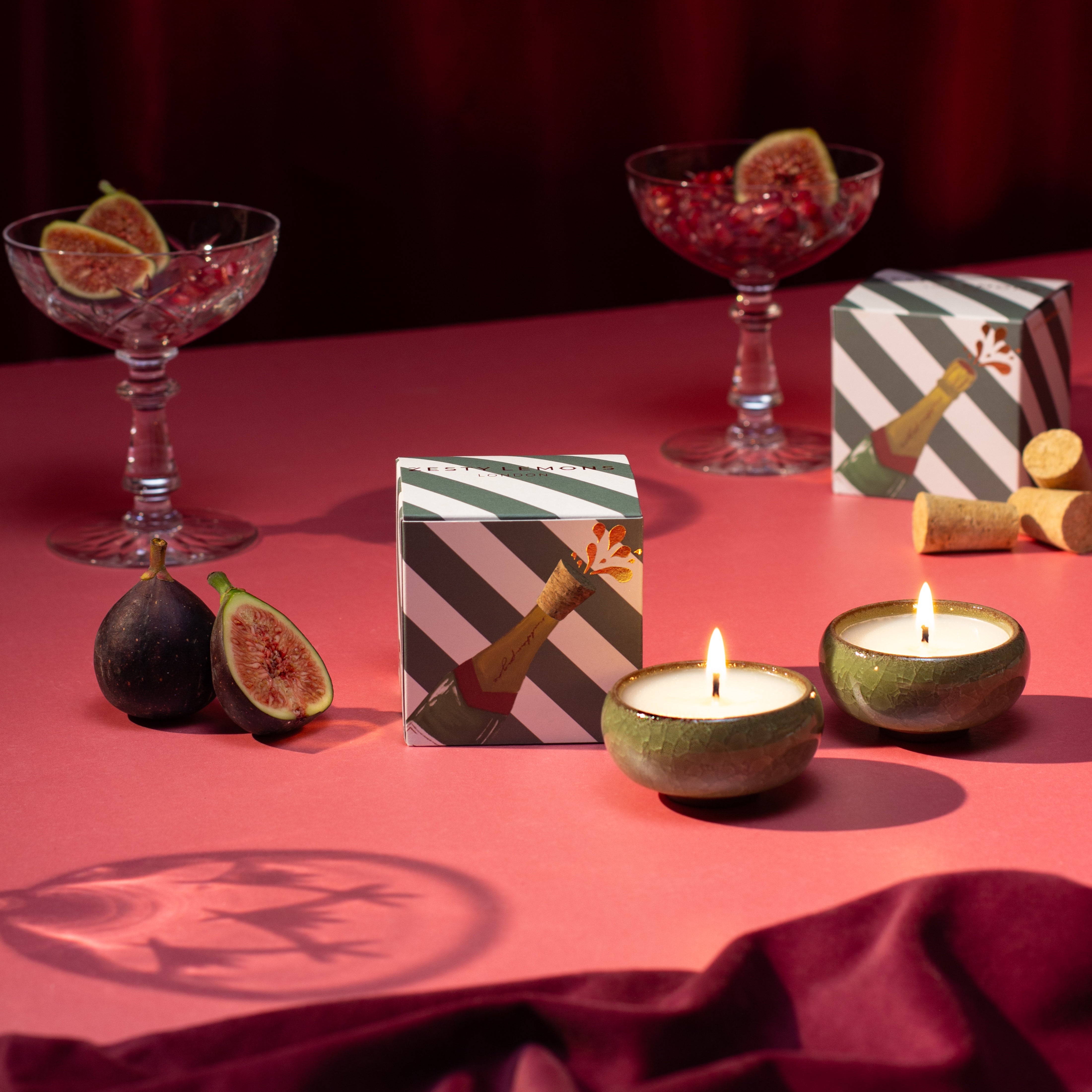 Sparkle Season: Celebrate Tea Lights (Box of 2) - Pink Fizz & Polemo