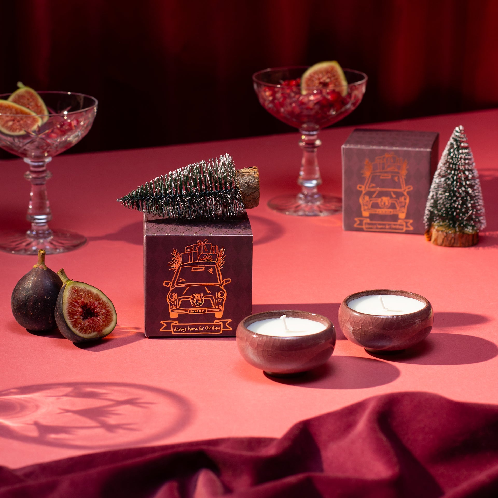 Sparkle Season: Driving Home for Christmas Tea Lights (Box of 2) - Christmas Spruce