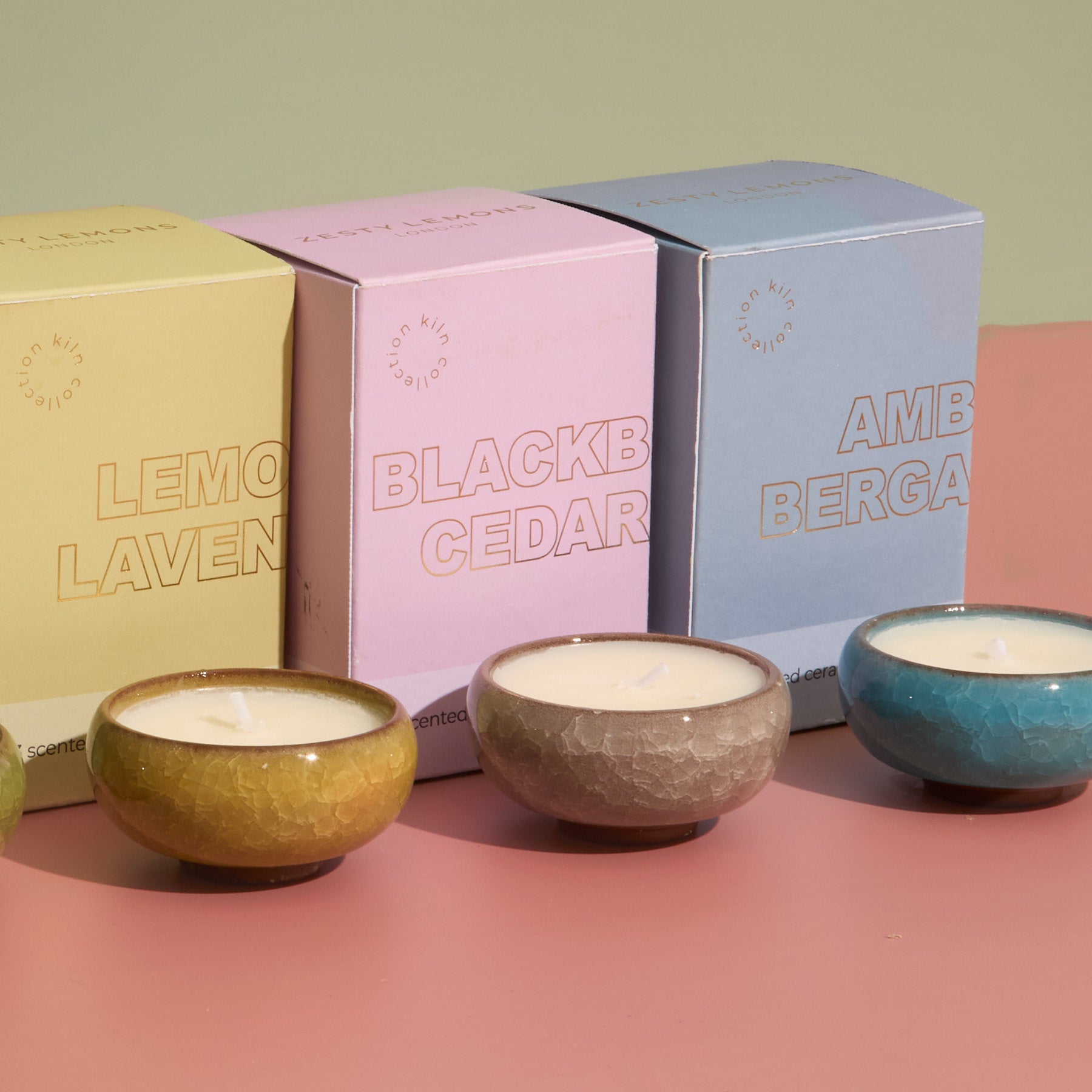 Contemporary Kiln Yellow Tea Lights - Lemon & Lavender