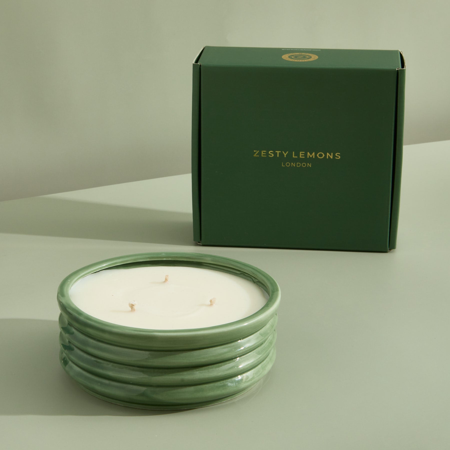 Contemporary Kiln Large Olive Candle