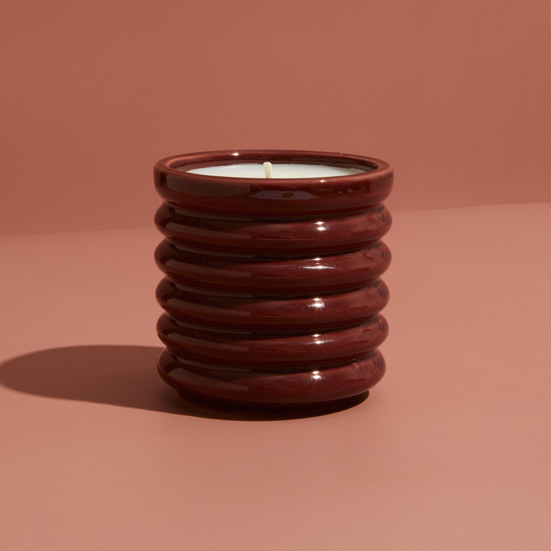 Contemporary Kiln Burgundy Candle - Floral Botanics