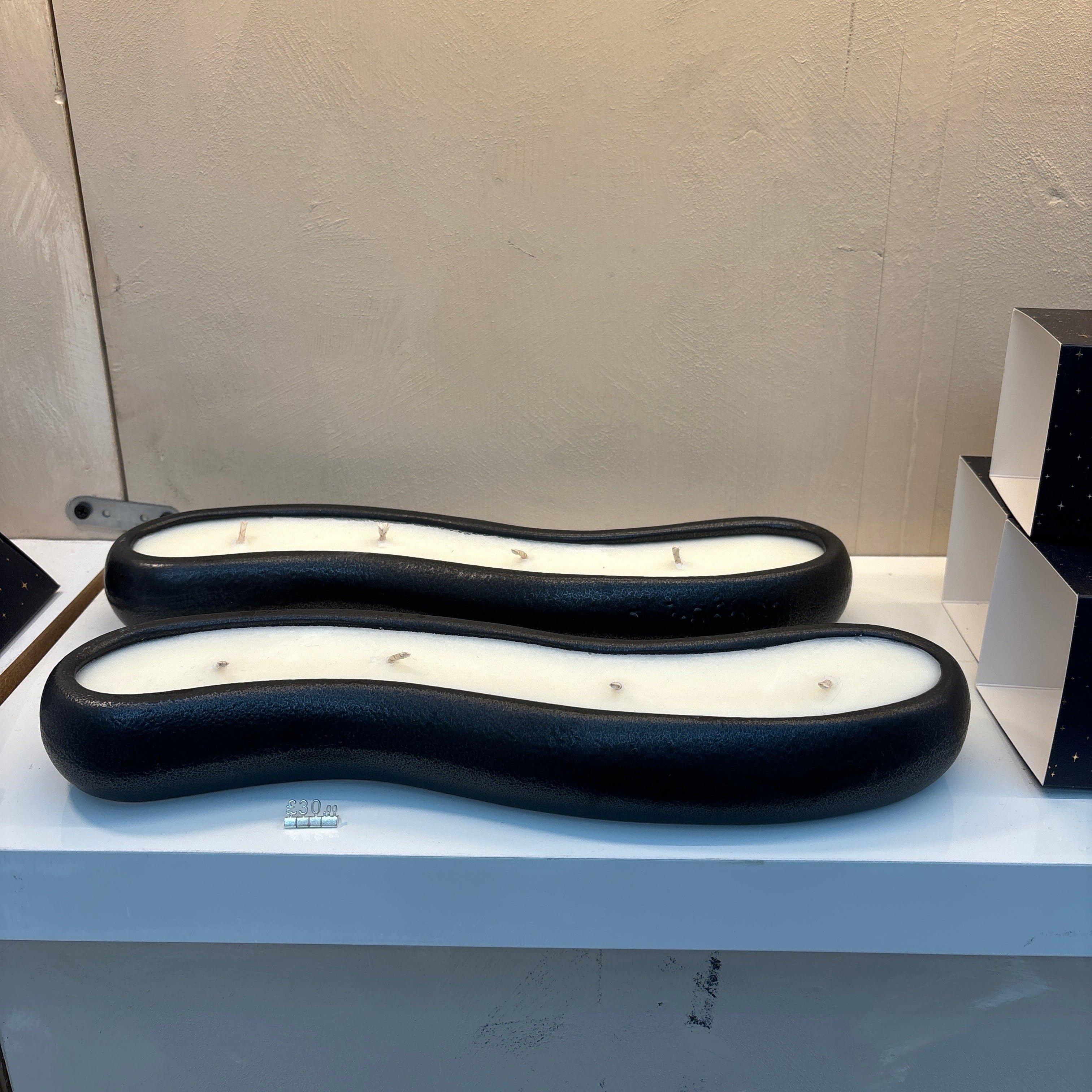 Kiln: Black Wave Candle - Cranberry & Orange OR Fireside