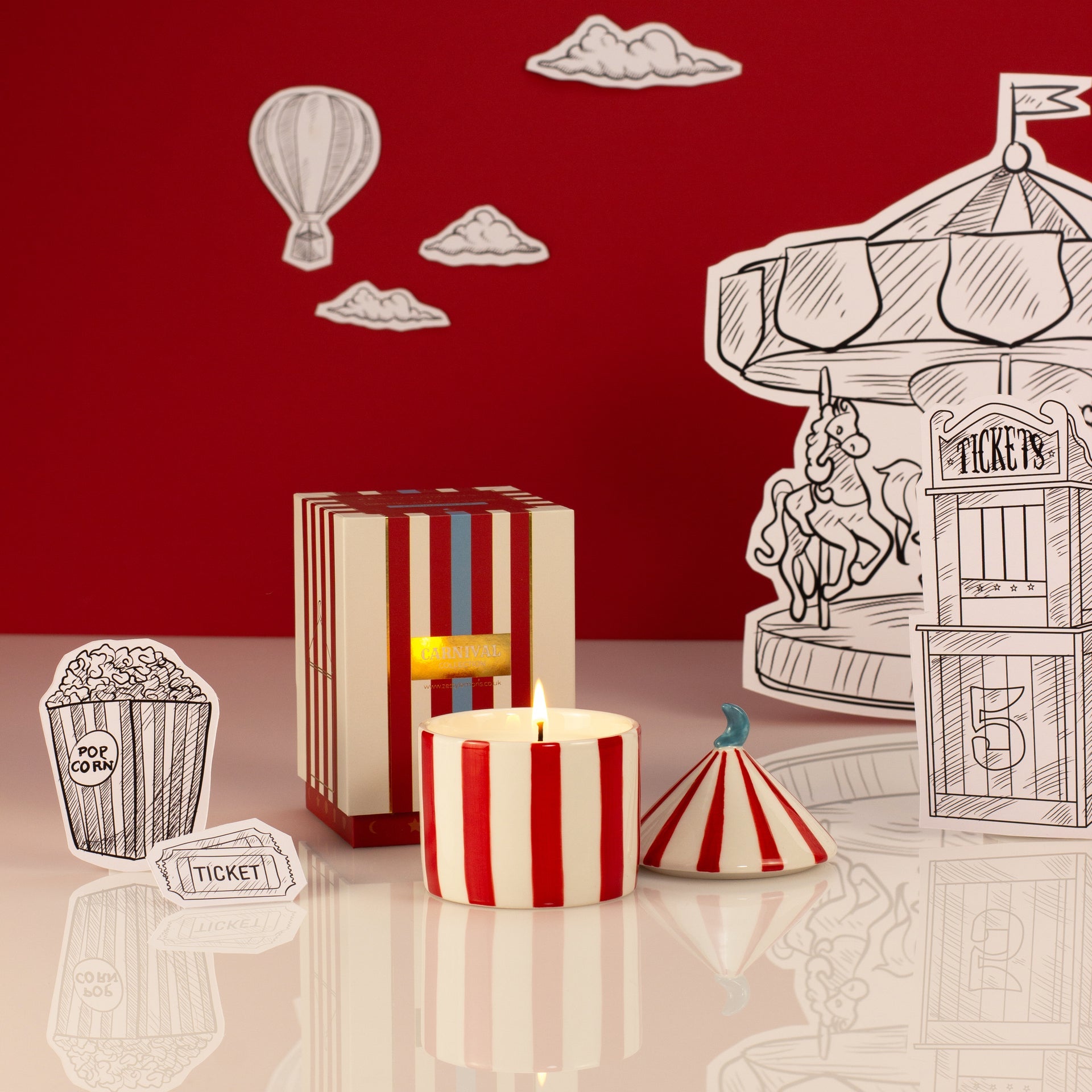Carnival: Ringmaster Red Candle - Plum & Pomegranate