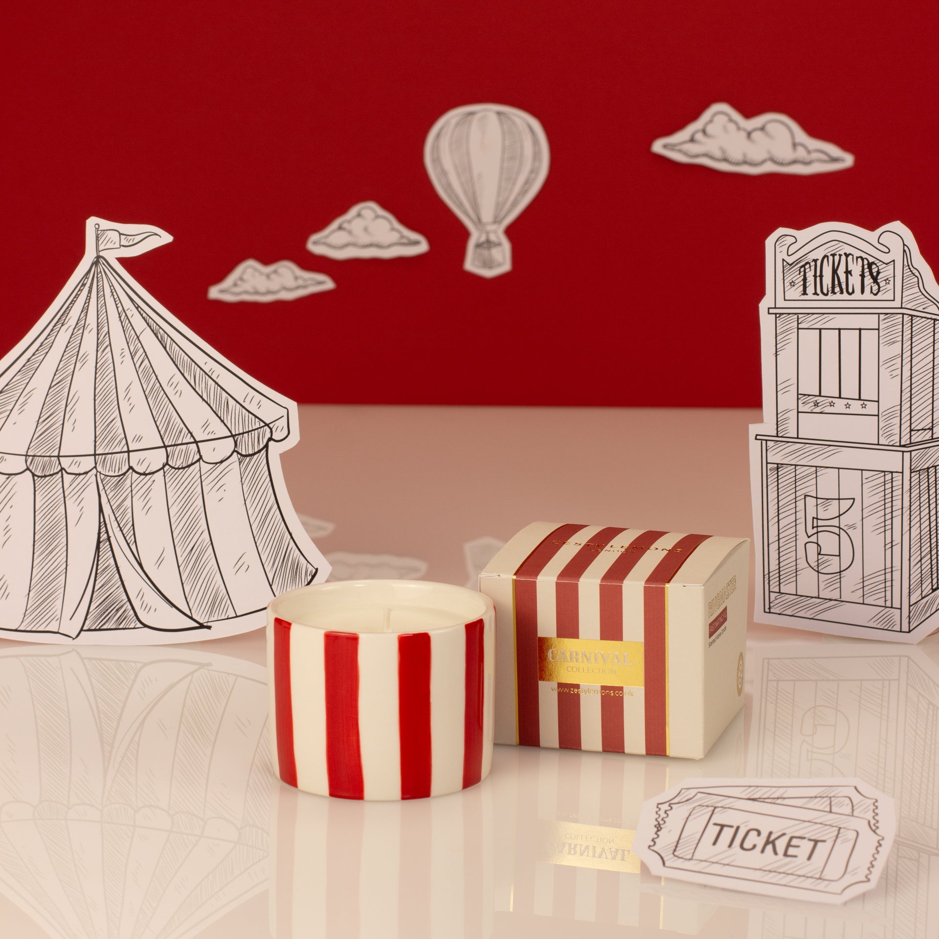 Carnival: Ringmaster Red Votive Candle - Plum & Pomegranate