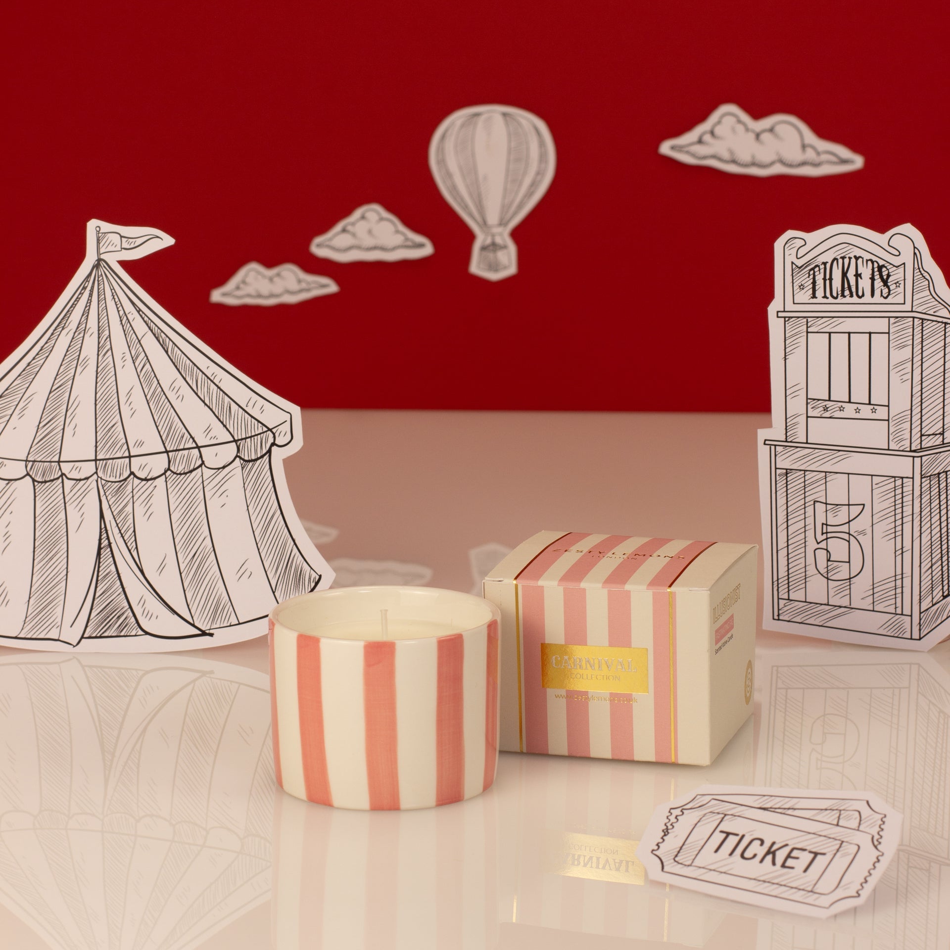 Carnival: Illusionist Pink Votive Candle - Fig & Neroli