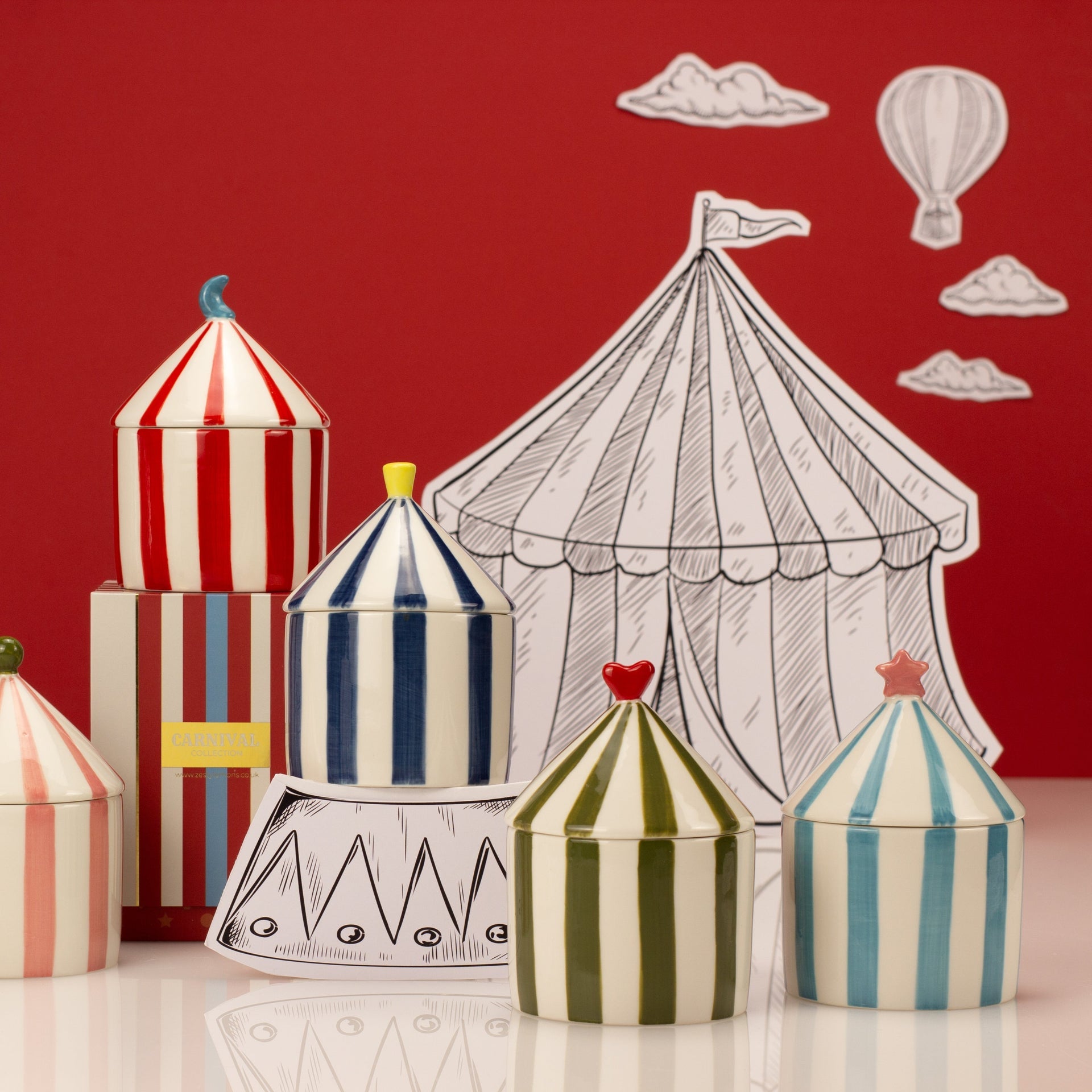 Carnival: Acrobat Blue Candle - Activated Charcoal & Matcha