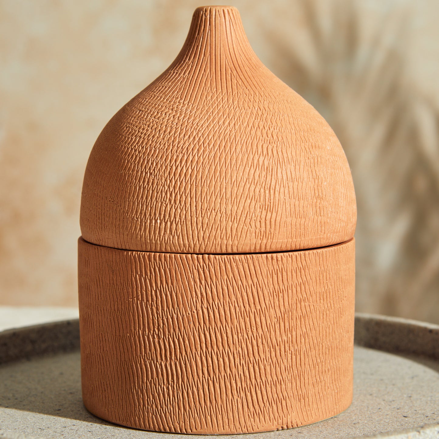 Marrakesh: Rounded Terracotta Candle - Passionfruit & Vanilla