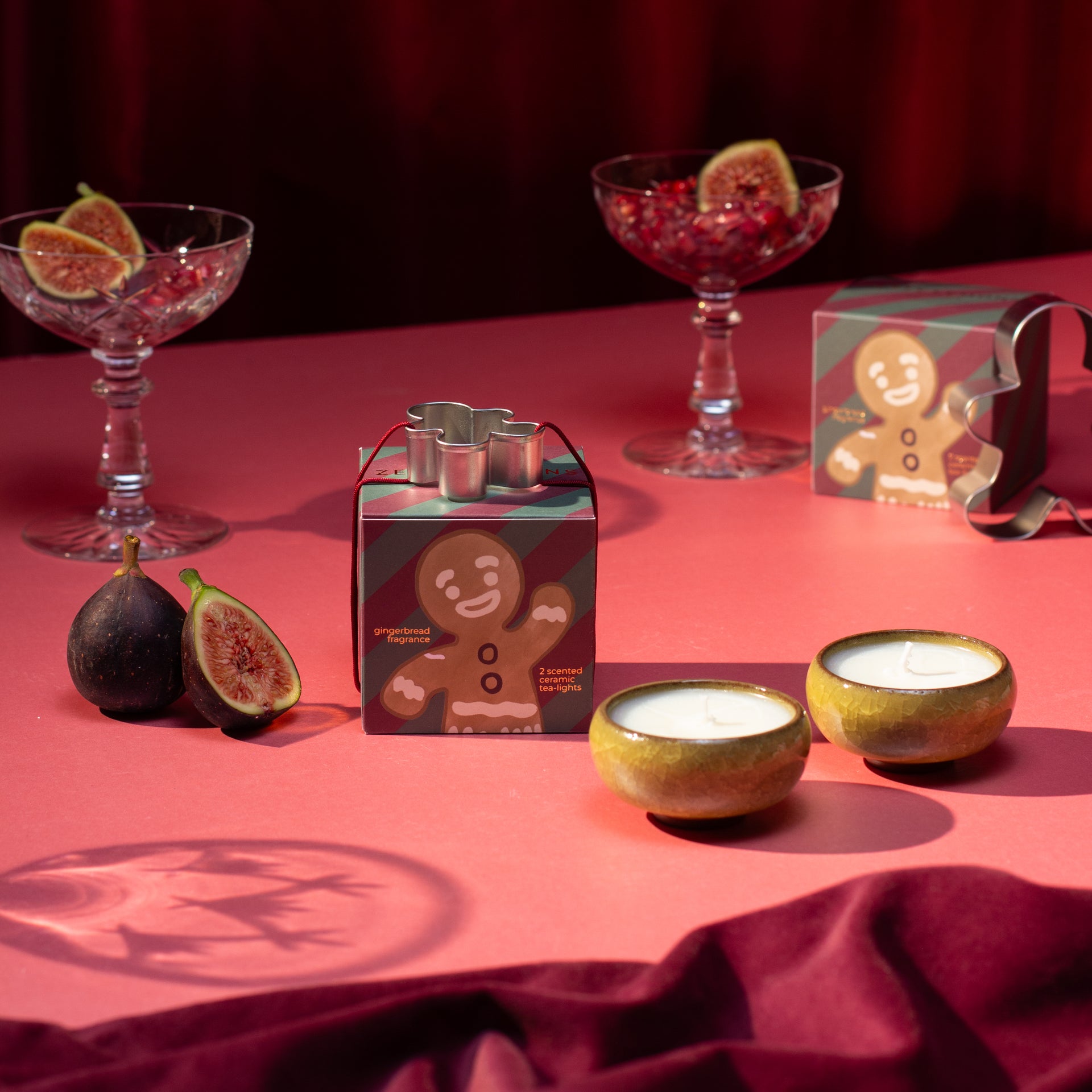 Sparkle Season: Gingerbread Tea Lights (Box of 2) - Gingerbread