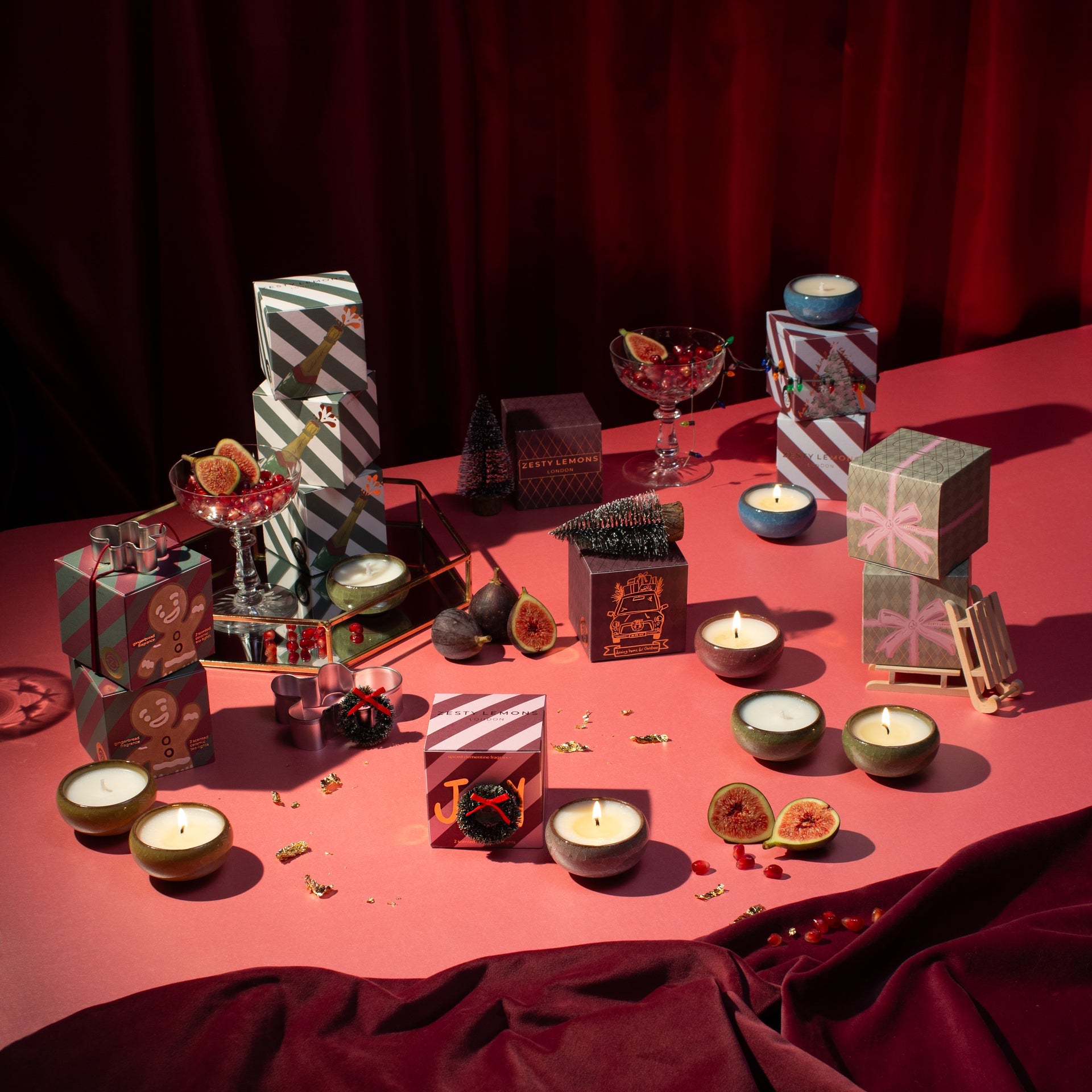 Sparkle Season: Gingerbread Tea Lights (Box of 2) - Gingerbread